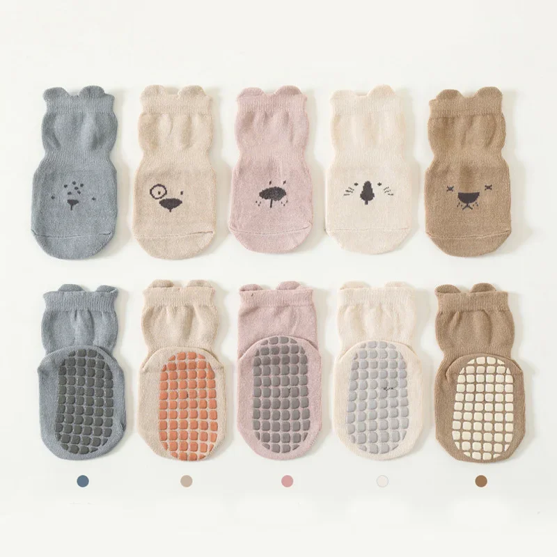 3/5 Pairs Baby Adorable Animal - Unisex Baby Socks Non Slip review and price