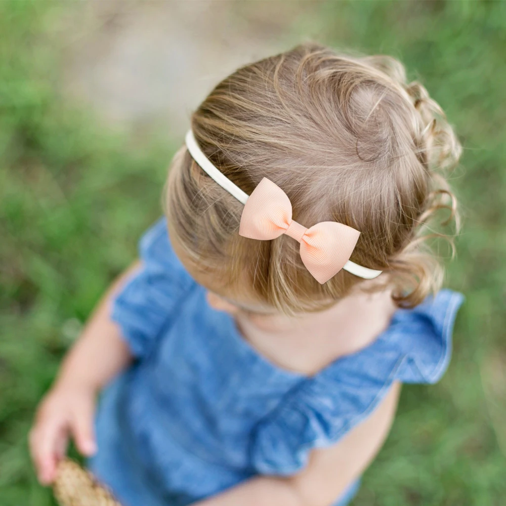 5Pcs/Set Girls Solid Color Bow - Baby Gear review and price