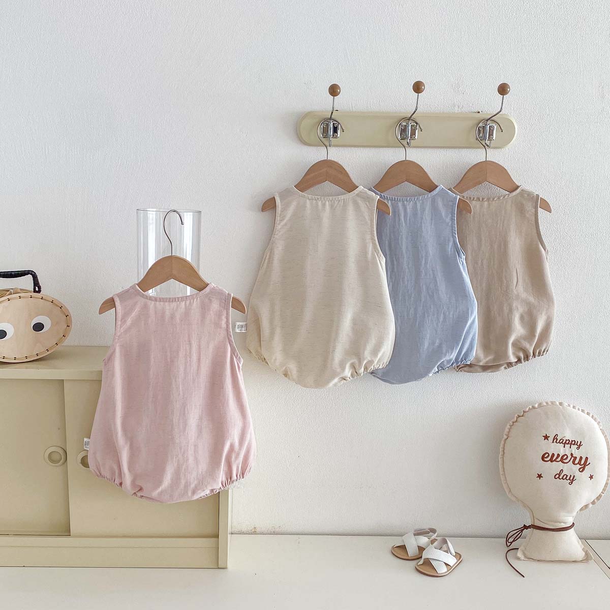 Baby Summer Bear Thin Sleevele - Baby Summer Linen Sleeveless Jumpsuit review and price