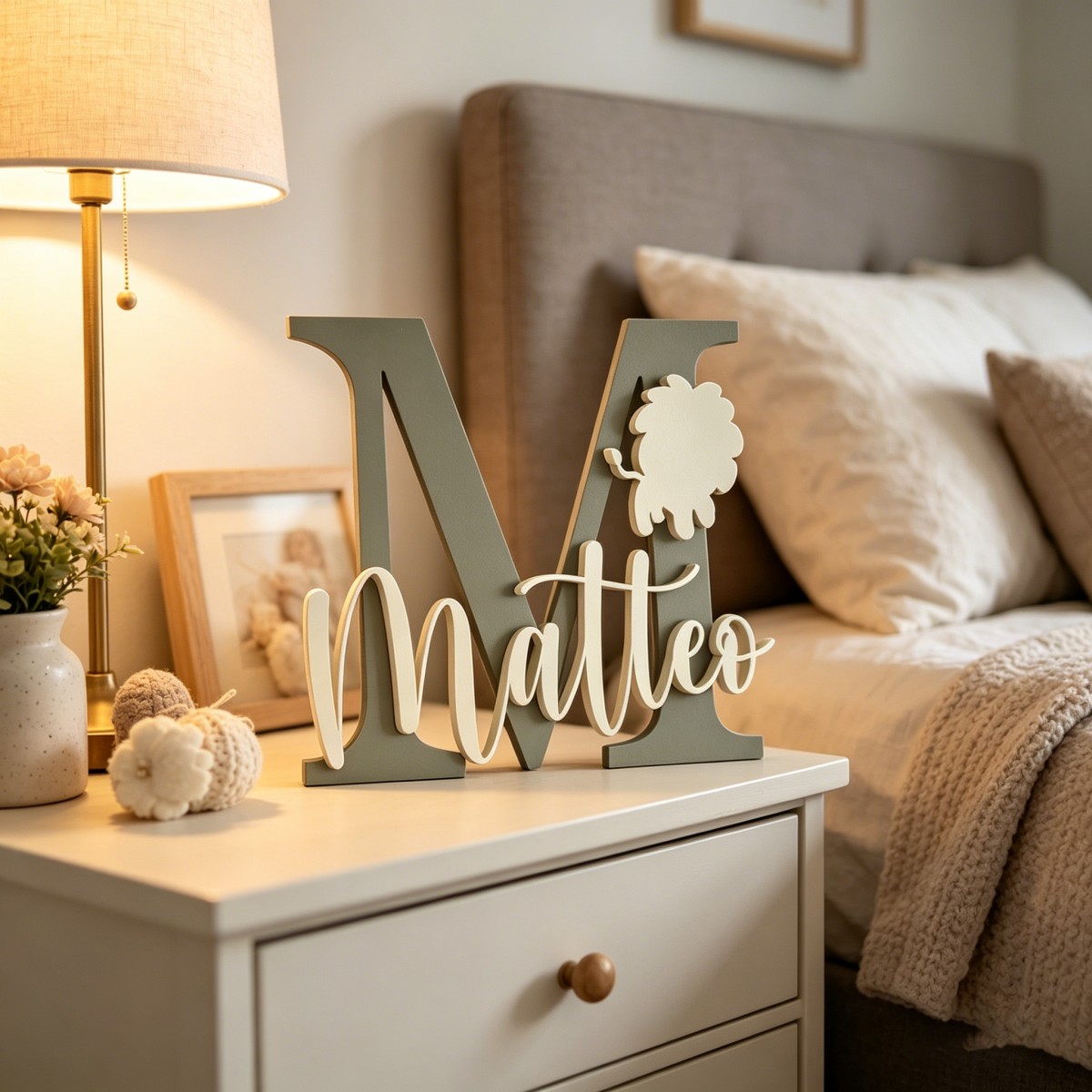 1Pc Custom Lion Name & Initial - Nursery review and price