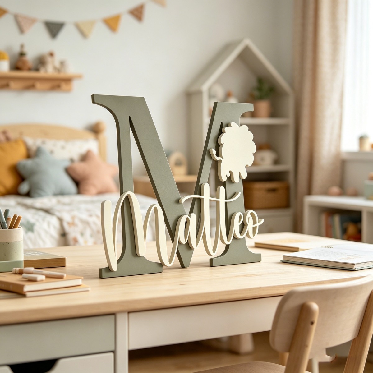 1Pc Custom Lion Name & Initial - Nursery review and price